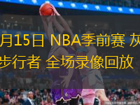  10月15日 NBA季前賽 灰熊vs步行者 全場錄像回放